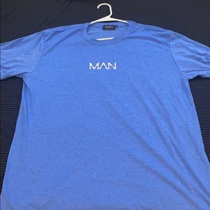 Boohoo Man oversized Blue shirt